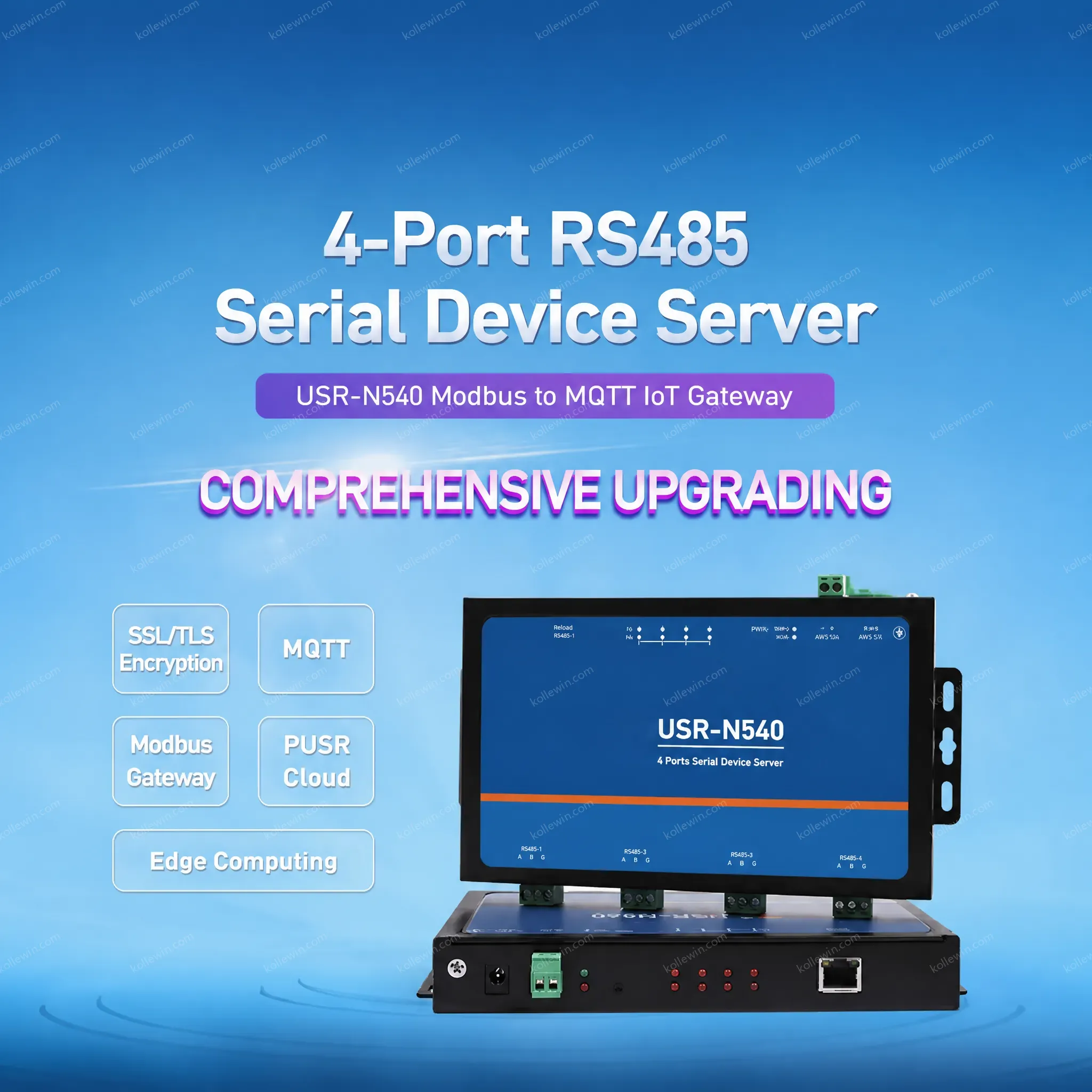 USR-N540-H7-4 Modbus Rtu to Modbus Tcp Gateway 4 Serial Port to Ethernet Tcp/ip Converter
