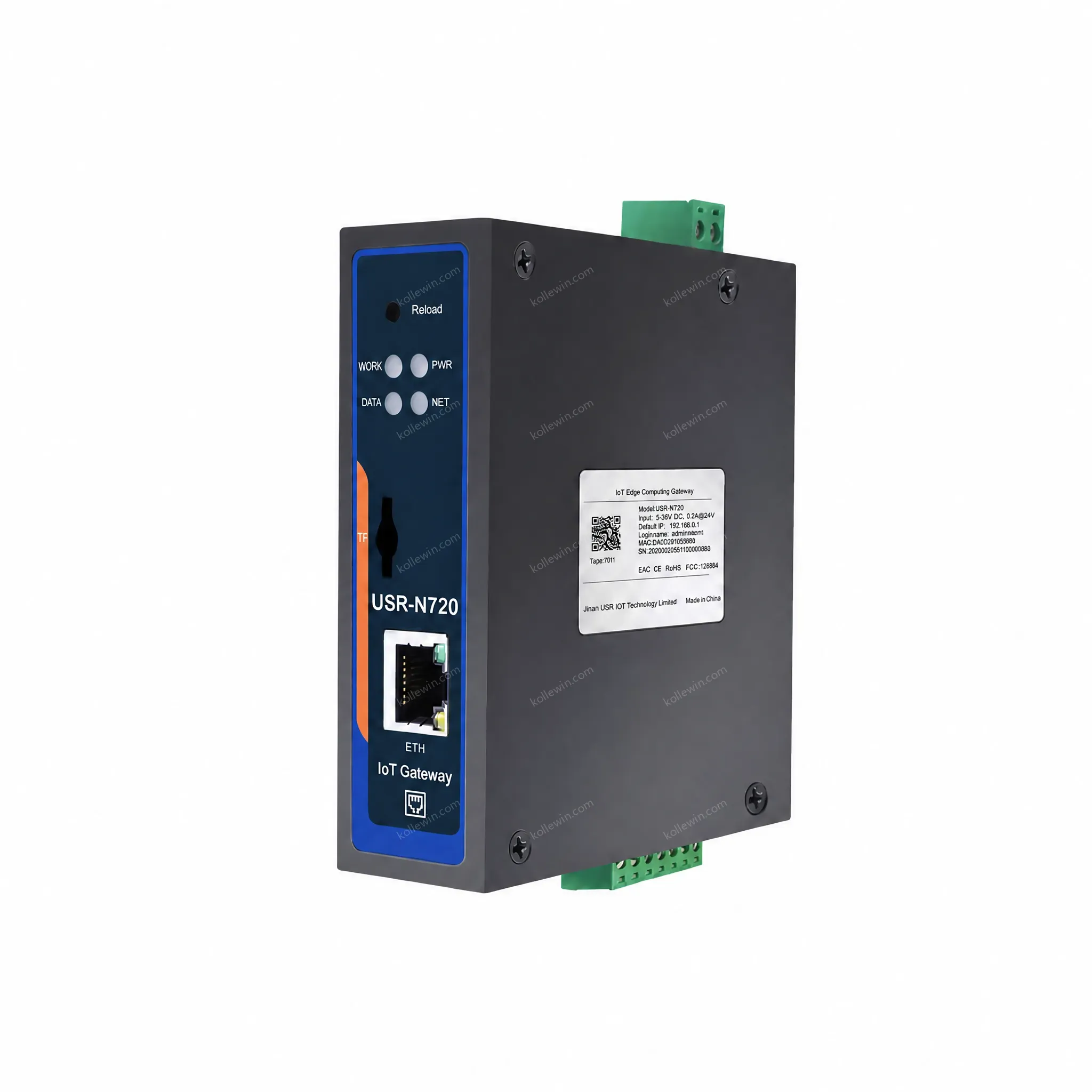PUSR Serial RS485 to Ethernet Edge Computing IoT Gateway RISC-V Core 600MHz Industrial Grade SD Card Data Storage USR-N720-ETH