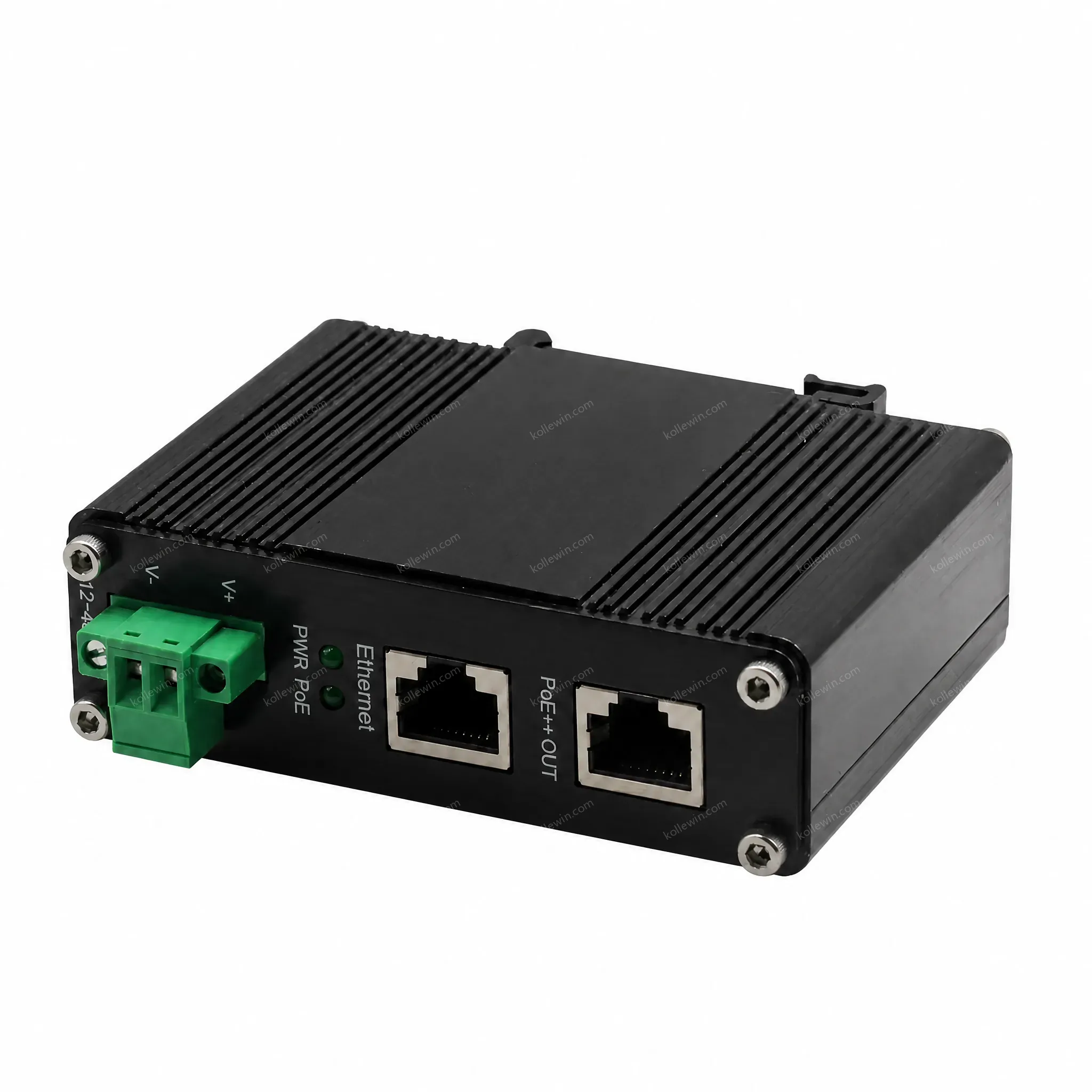 Industrial Gigabit Injector 95W 802.3bt PoE++ 12~48VDC Wide Range Power Input with Power Booster Function