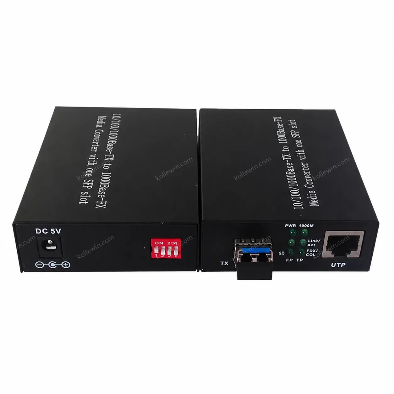 10/100/1000M Gigabit Ethernet Media Converter SFP Slot with DIP Switch