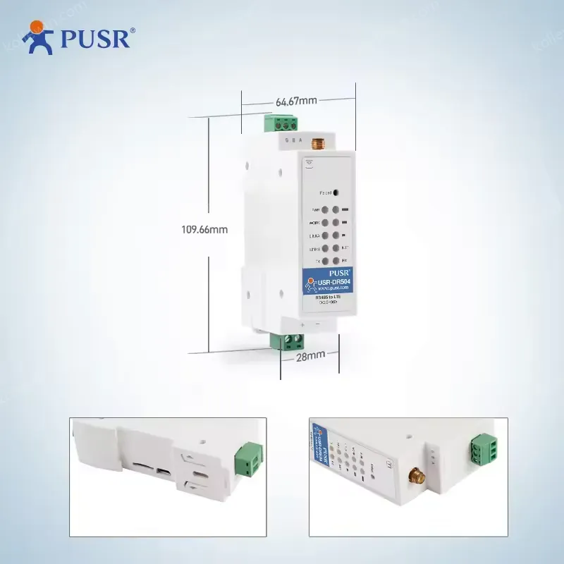 USR-DR504-G Global Din Rail Modbus Gateway RS485 Industrial Gps Gprs Cellular Modems With Sim Card