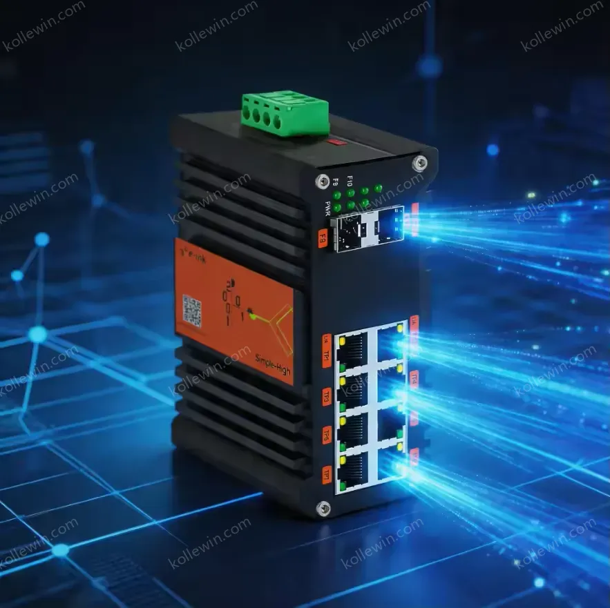 Industrial Managed 8 Port Gigabit Switch 2 SFP Port 110Gbps Backplane Ethernet Switch